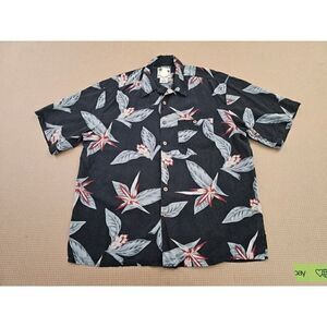 Vintage Banana Cabana Hawaiian Shirt Mens SIZE XL Silk Floral 90s